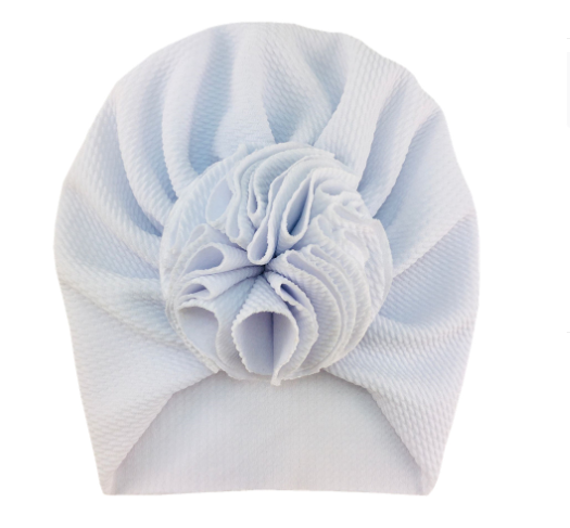 Baby Turban with Flower Adorable Soft Comfortable Headgear Beanie NEW