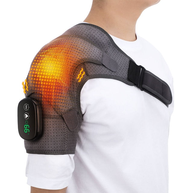 Electric Shoulder Massager Wrap Targeted Pain Relief Relaxation Infrared Heat Therapy NEW