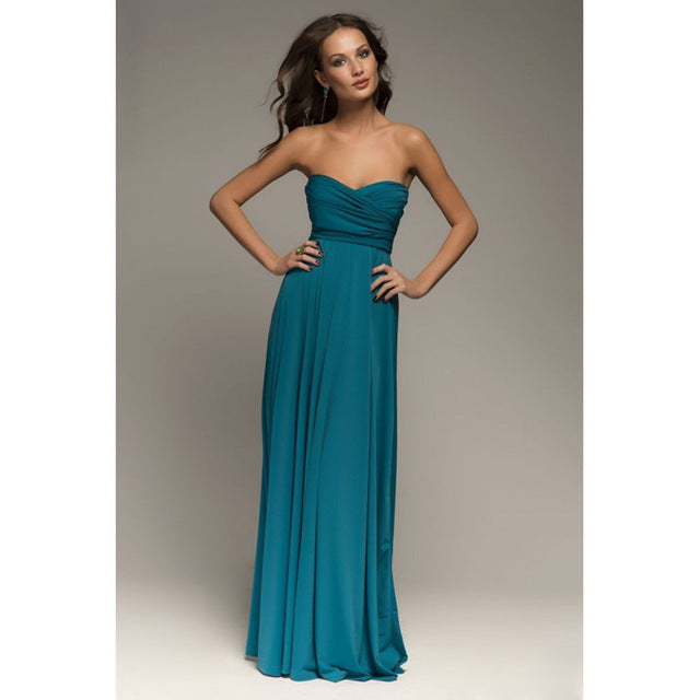 Long Wrap Formal Dress Bridesmaid Elegant Beautiful Show Stopping Many Colors To Choose From NEW