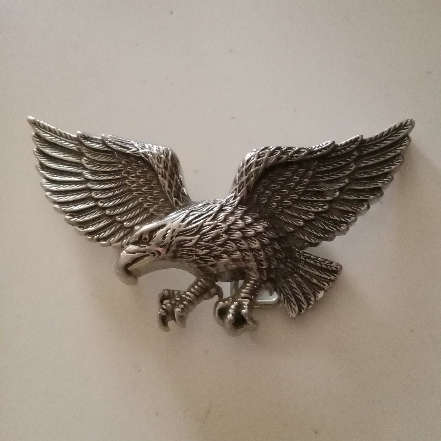 Flying Bald Eagle Belt Buckle, American Pride US Patriot, Silver in Color, LIKE NEW