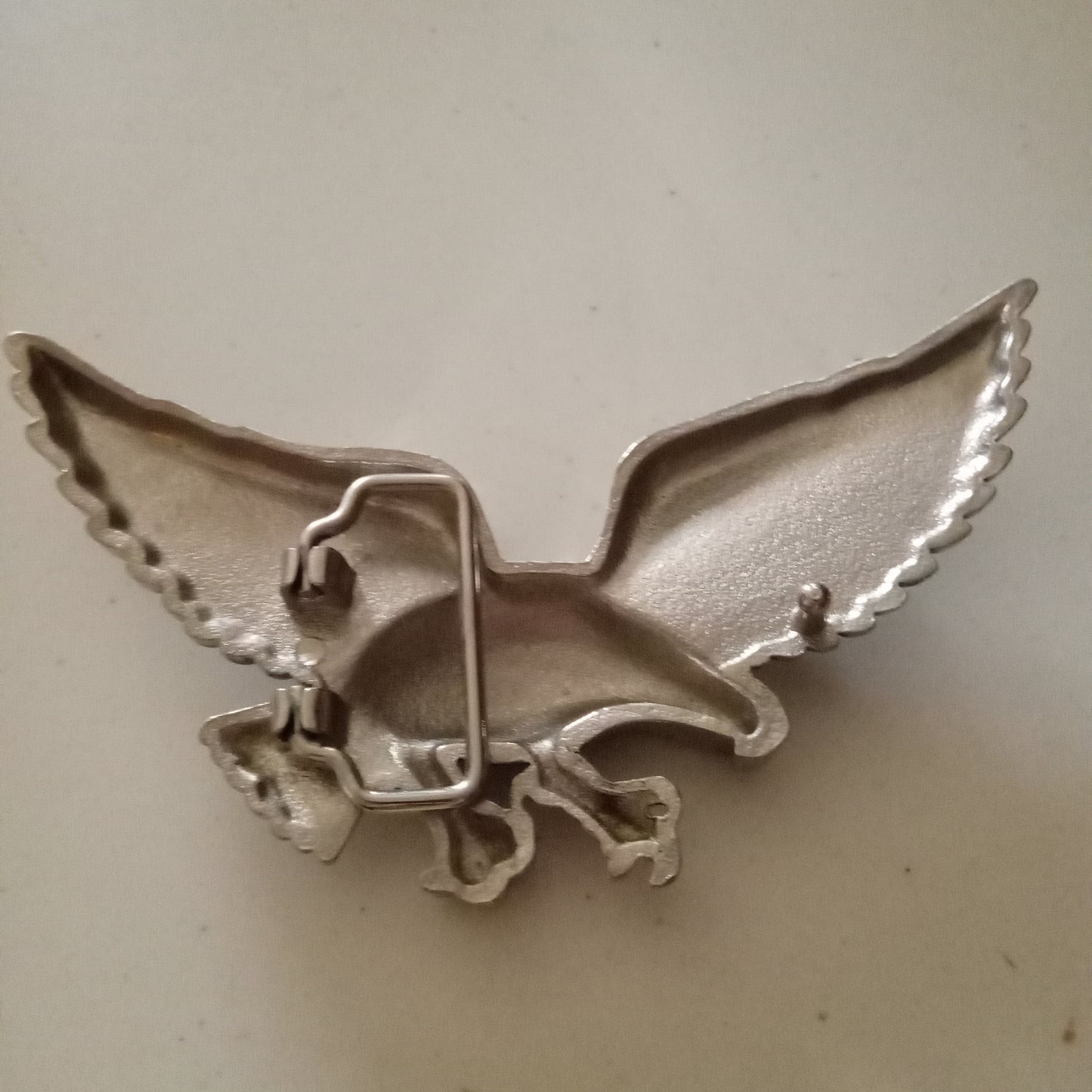 Flying Bald Eagle Belt Buckle, American Pride US Patriot, Silver in Color, LIKE NEW