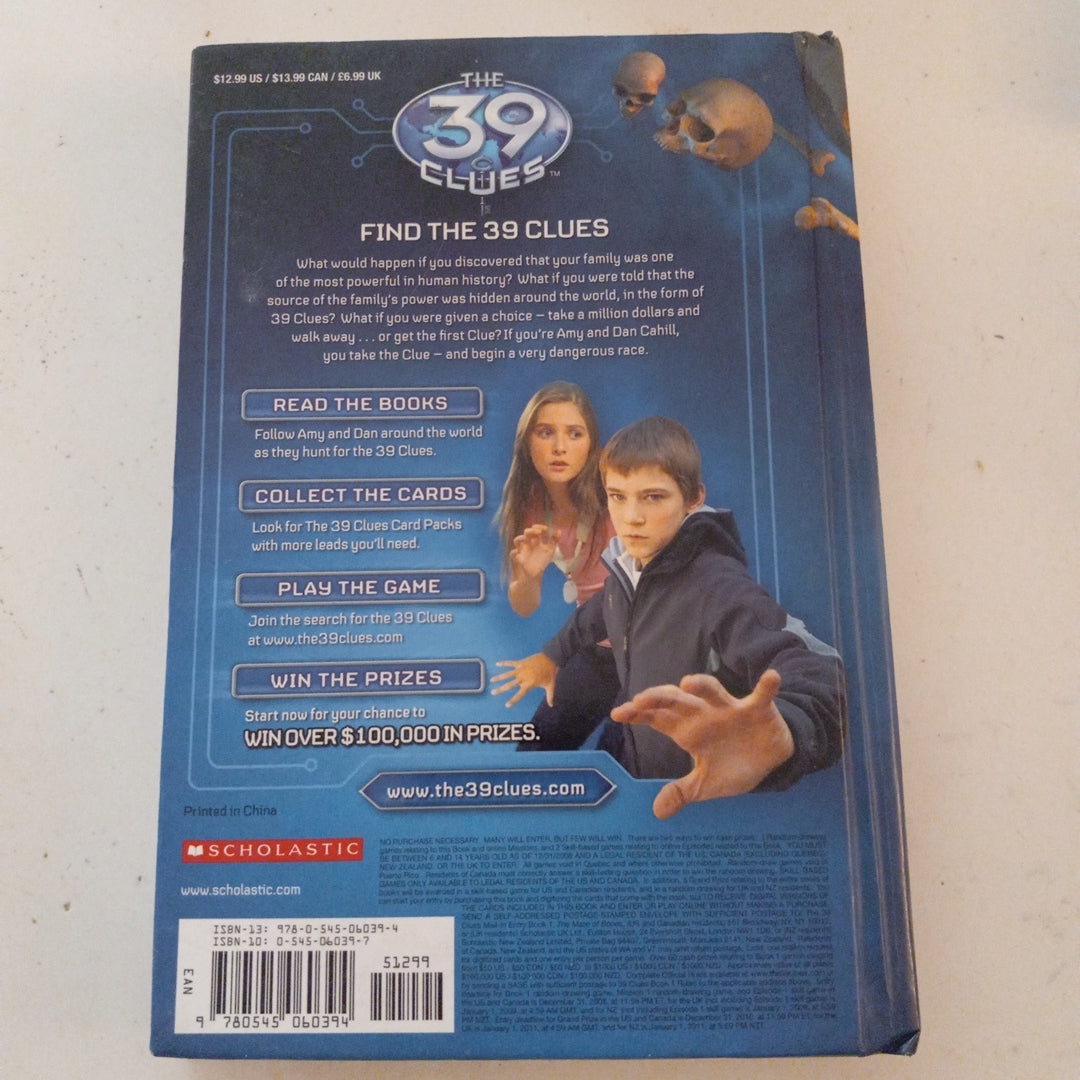 The 39 Clues, The Maze Of Bones, Book 1, by Rick Riordan, HB, USED