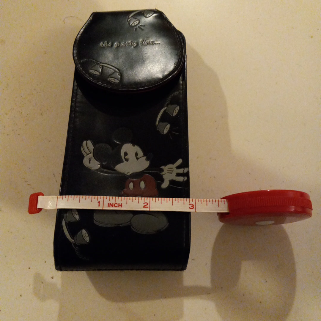 Disney Store Leather Case, Mickey Mouse Multipurpose Pouch, phone/flashlight/tools/recorder/mp3 player, USED