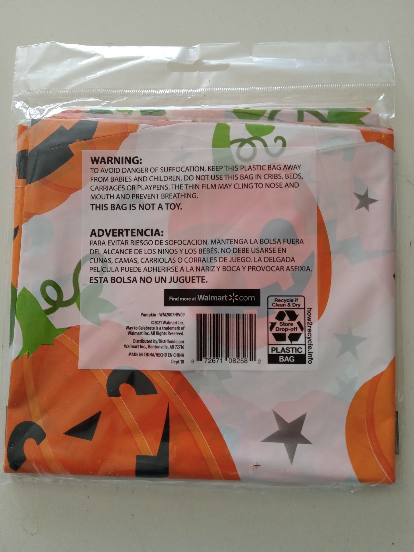 Halloween Party Table Covers Plastic 54"x84", NEW