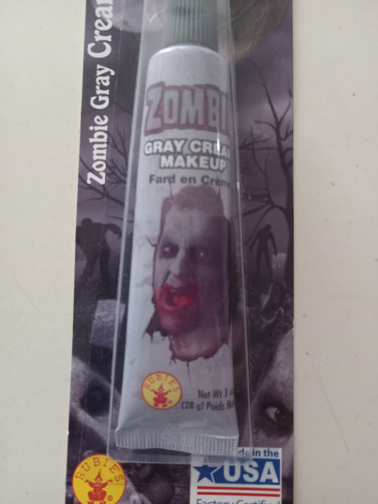 Zombie Gray Cream Washable Makeup Rubies 1oz Cosplay Halloween Costume Accessory, NEW