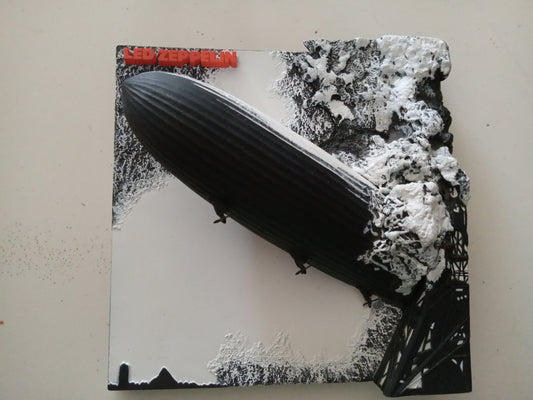 Led Zeppelin 3D Art Sculpture of Album Cover of Hindenburg Pop Culture by McFarlane, USED