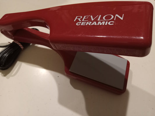 Classic Revlon Ceramic Hair Straightener Red, 2"x3" Pads USED