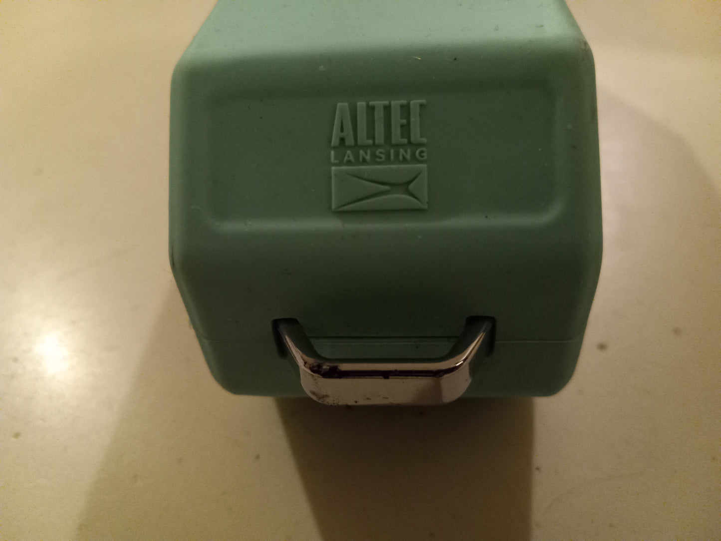 External Portable Bluetooth Speaker, Altec Lansing Jacket H20, Aqua/Mint Green, Aux Cable, Rechargeable, USED