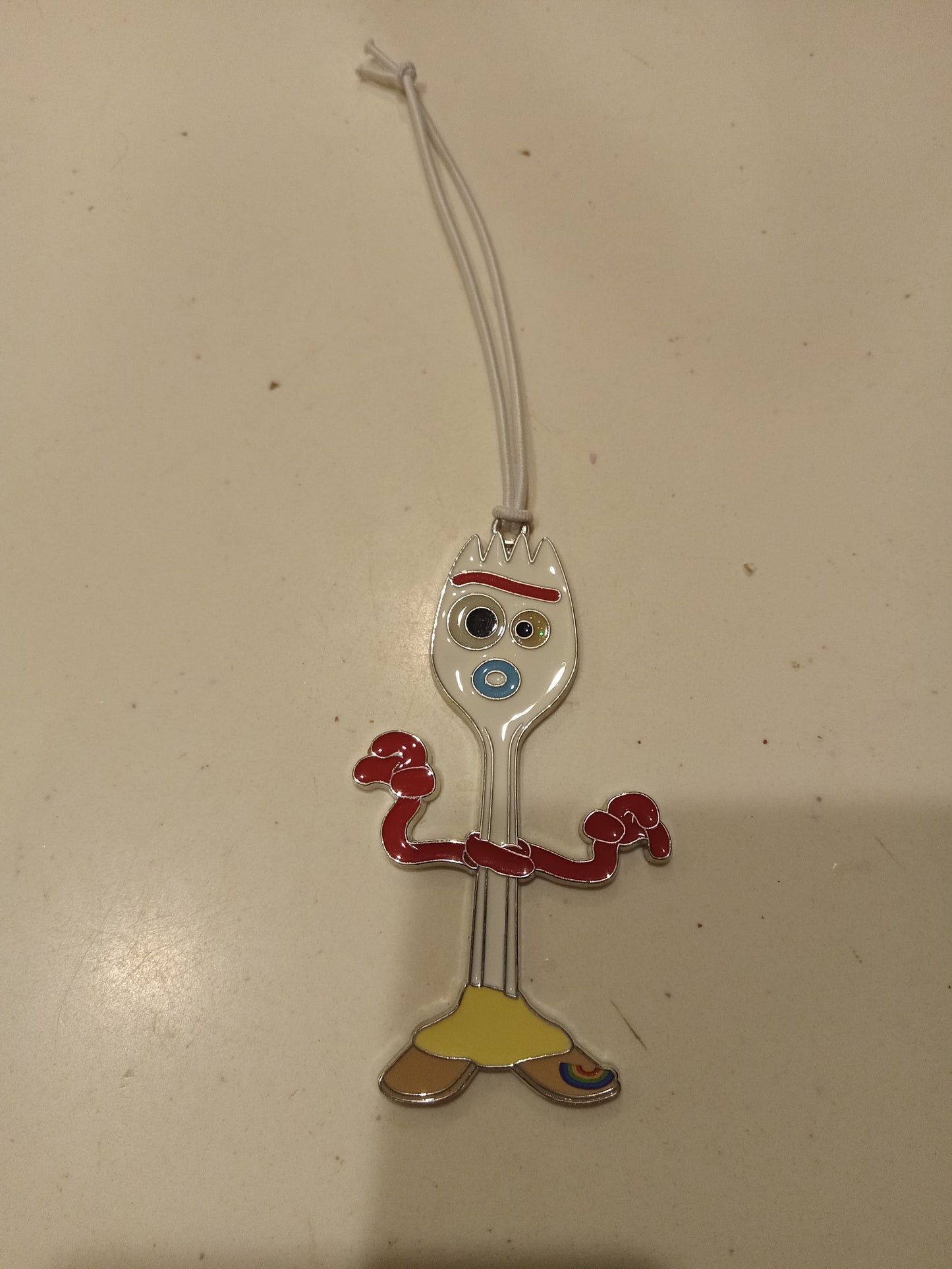 Forky from Toy Story, Disney Pixar, Metal 2D Figure Hanging Charm, NEW