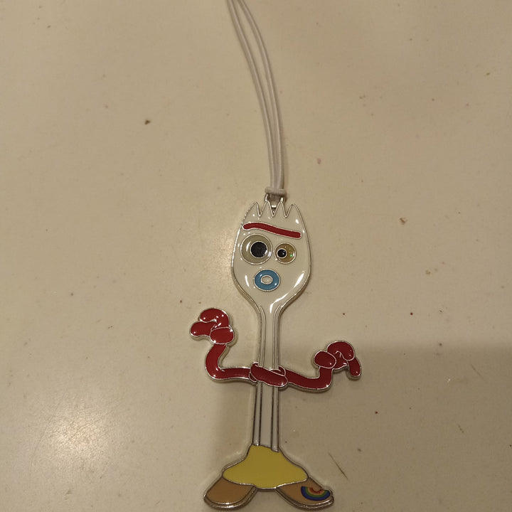 Forky from Toy Story, Disney Pixar, Metal 2D Figure Hanging Charm, NEW