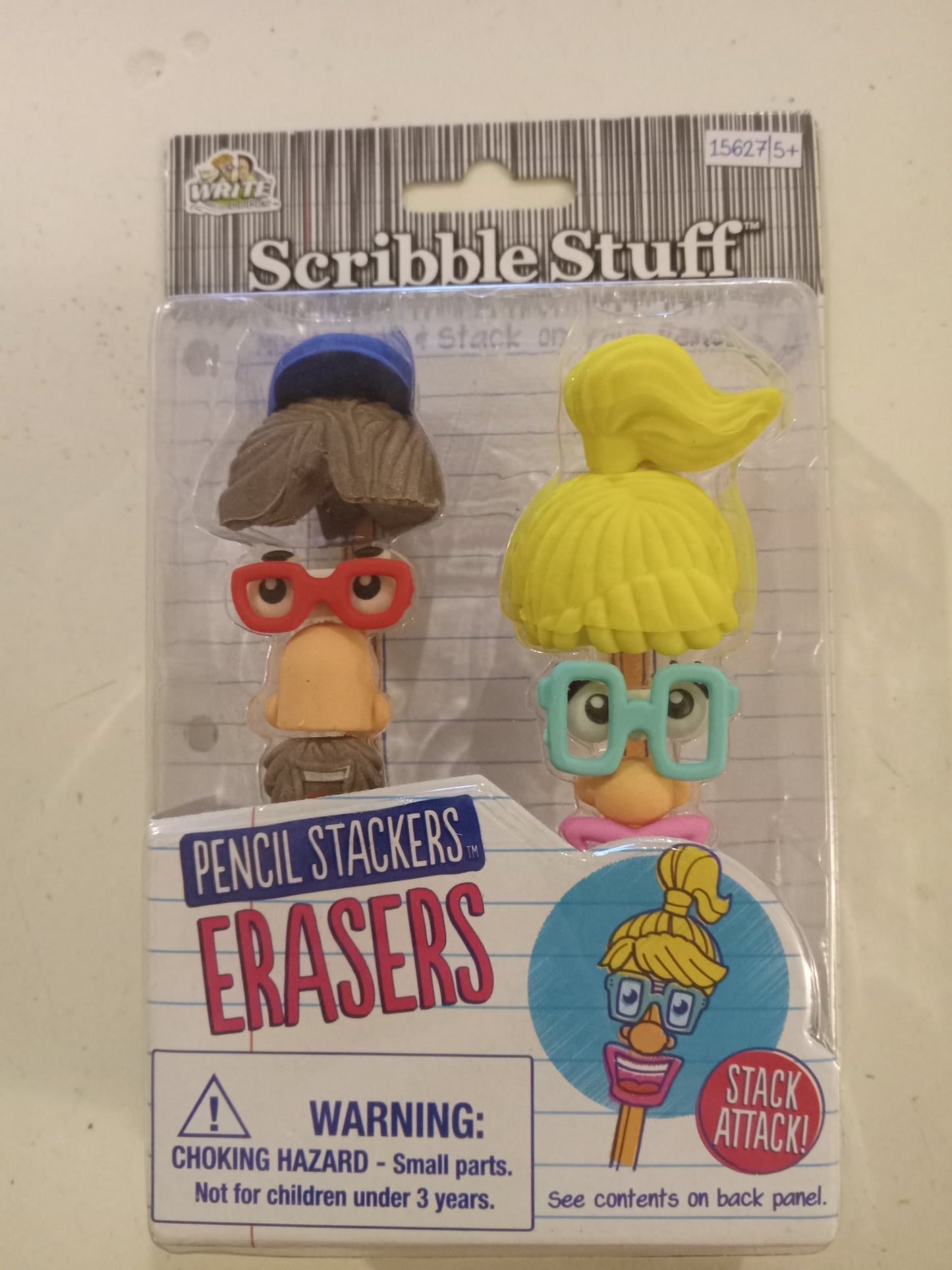 Pencil Stackers Erasers, Scribble Stuff, Create A Face, Rare Collectibles NEW