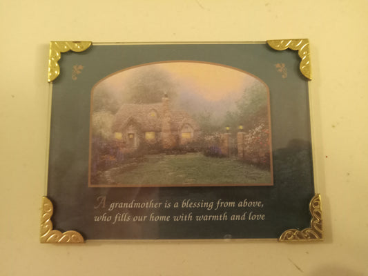 Vintage 1999 Thomas Kinkade Grandmother's Blessing Gift Picture by Printwick Papers, USED