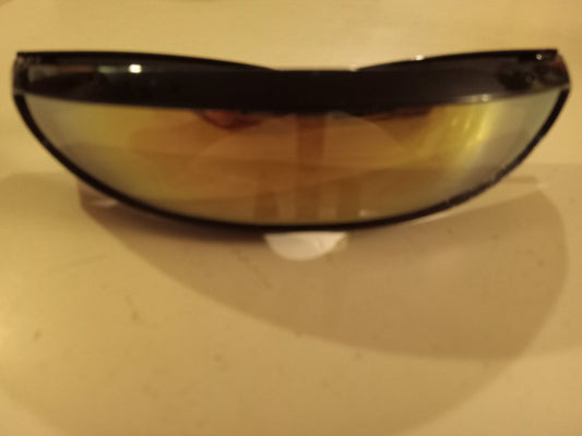 Futuristic Narrow Cyclops Visor Sunglasses Sleek Single Lens Shades, Black Frame, XMen Cyclops Cosplay Accessory, USED