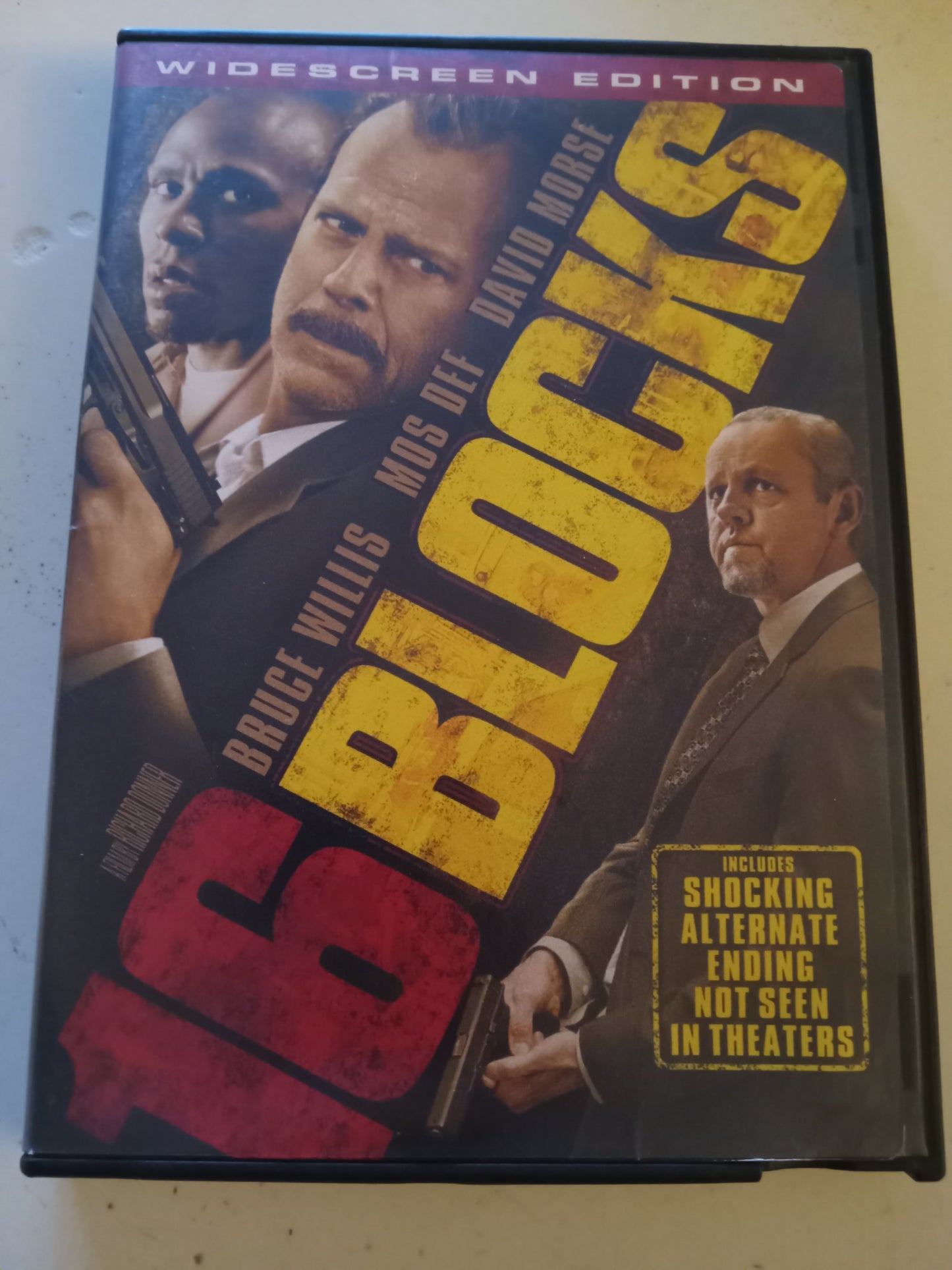 16 Blocks, DVD Movie, Bruce Willis Widescreen, Rated PG-13, USED