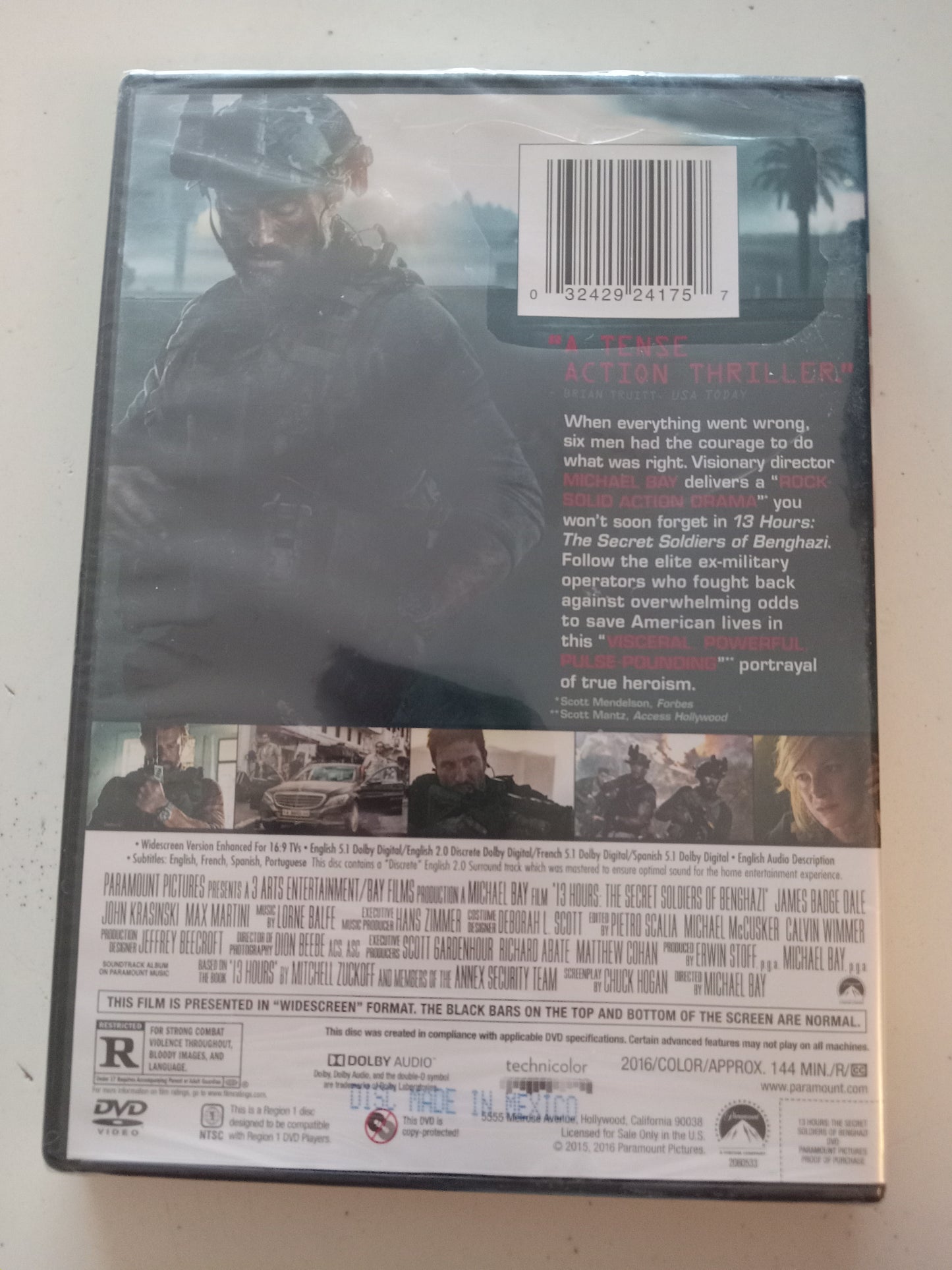 13 Hours The Secret Soldiers Of Benghazi, DVD Movie, Max Martini Widescreen, Rated R, NEW