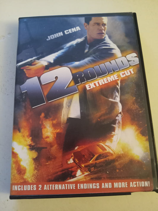 12 Rounds Extreme Cut, DVD Movie, John Cena Widescreen, Rated PG-13/Not Rated, USED