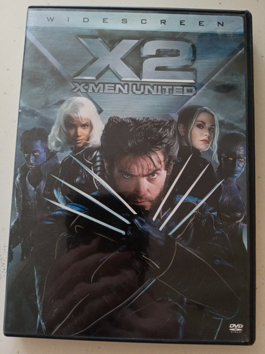 X2 X-Men United, DVD Movie, Patrick Stewart Widescreen, Rated PG-13, USED