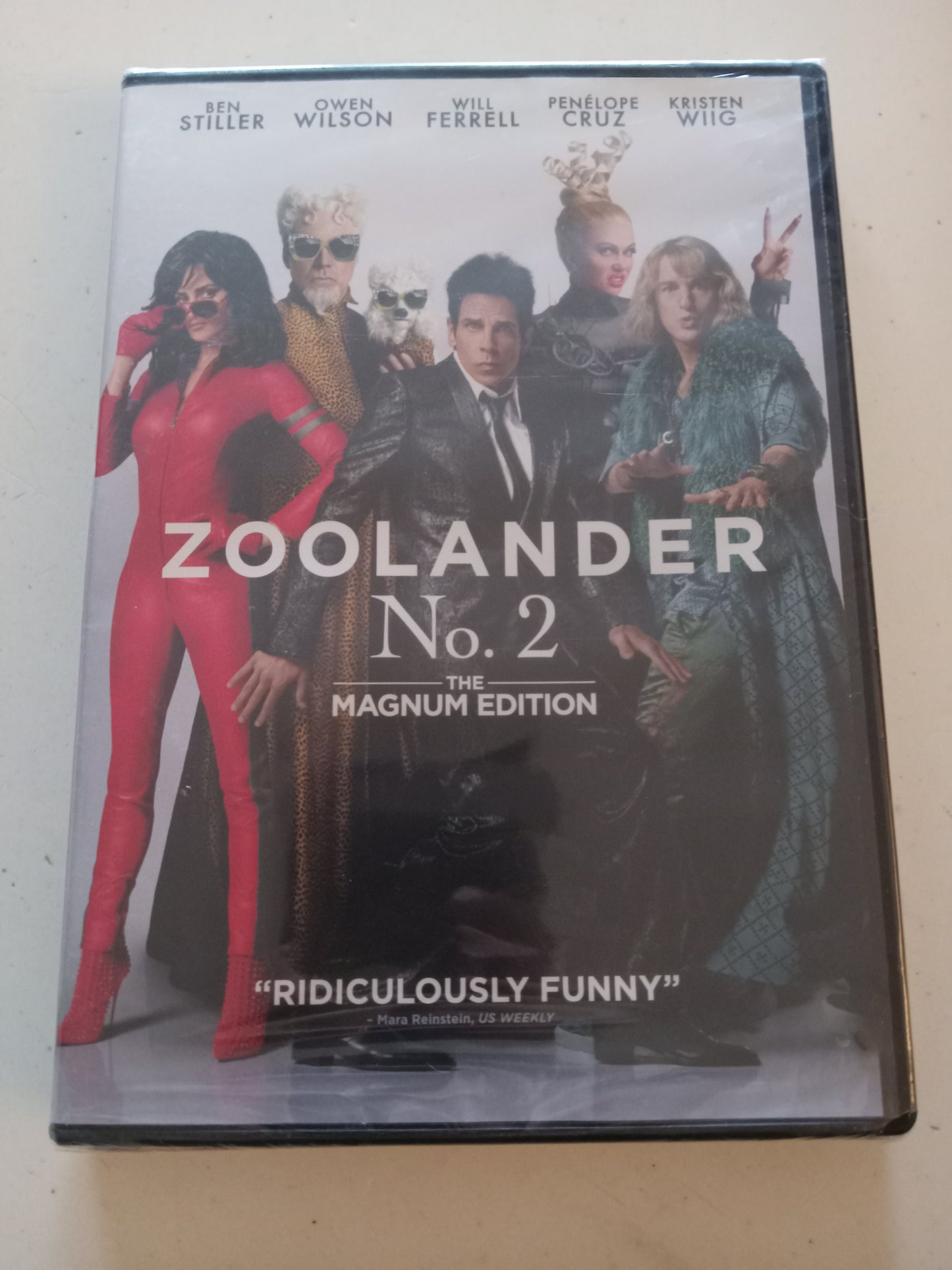 Zoolander No. 2, DVD Movie, Ben Stiller Widescreen, Not-Rated, NEW