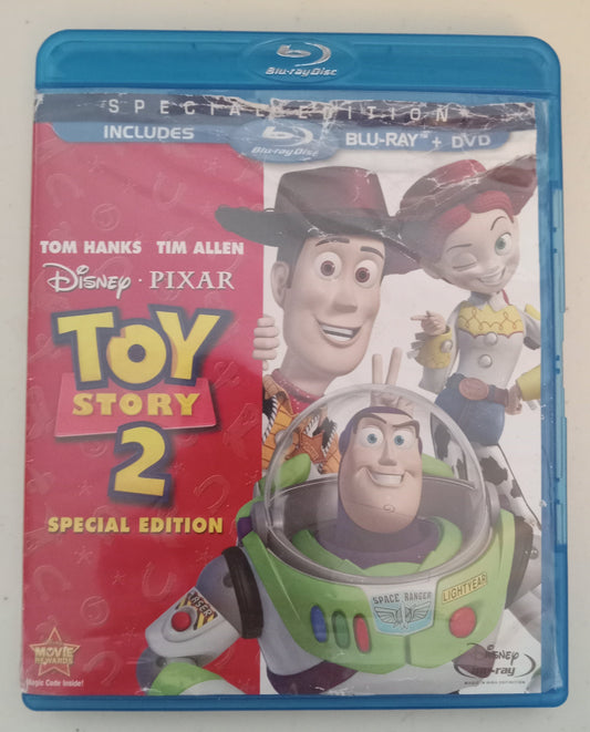 Toy Story 2, Disney Pixar Animation Blu-ray Movie, Widescreen, Special Ed. Rated G, USED