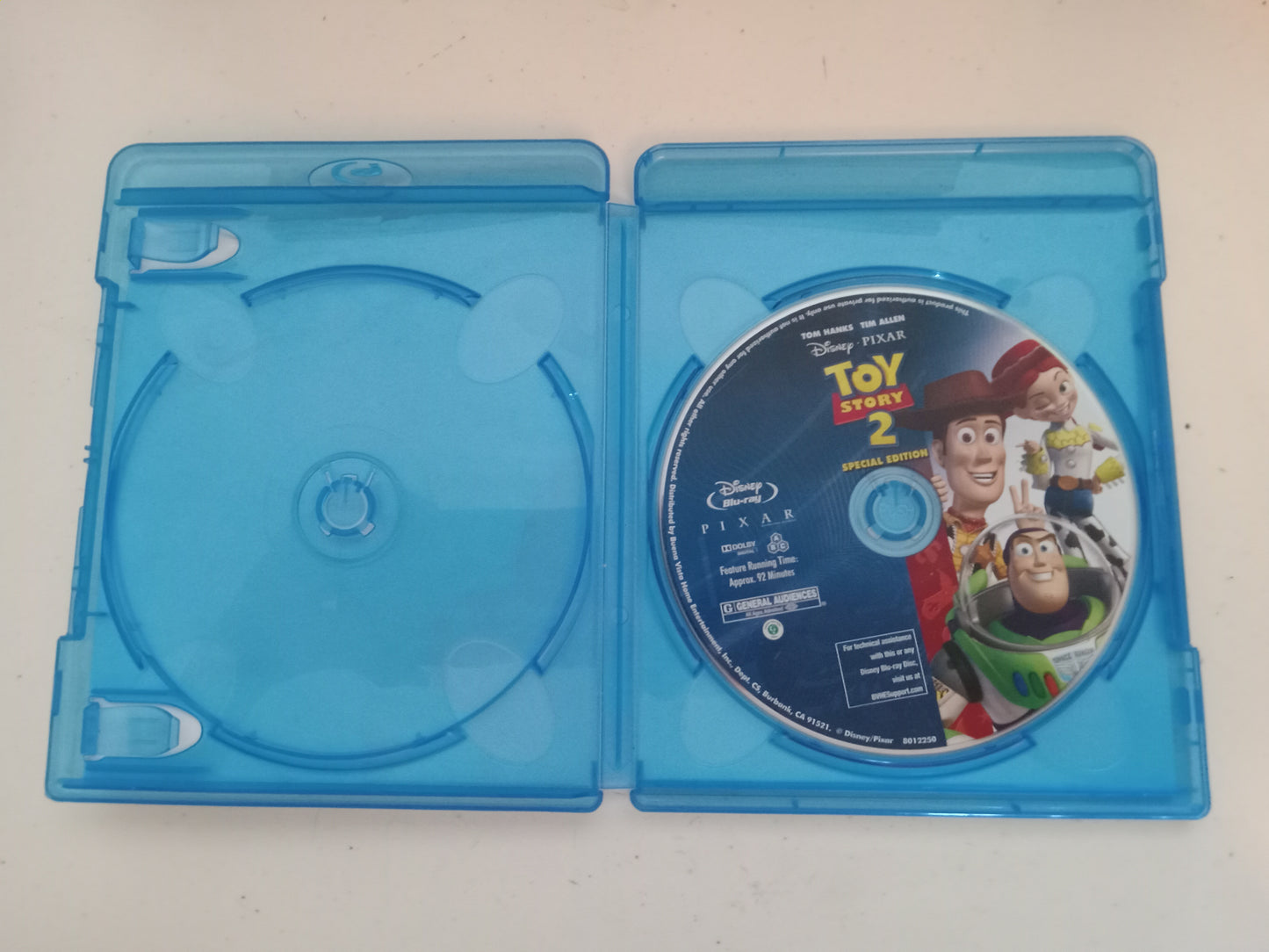 Toy Story 2, Disney Pixar Animation Blu-ray Movie, Widescreen, Special Ed. Rated G, USED