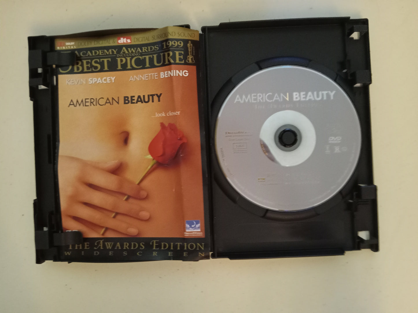 American Beauty, DVD Movie, Kevin Spacey Widescreen, Awards Ed. Rated R, USED