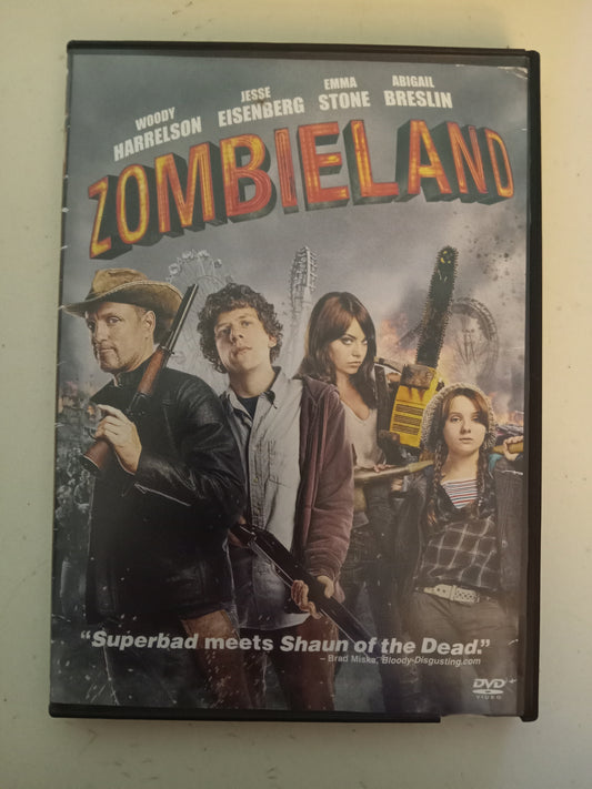 Zombieland, DVD Movie, Woody Harrelson Widescreen, Rated R, USED