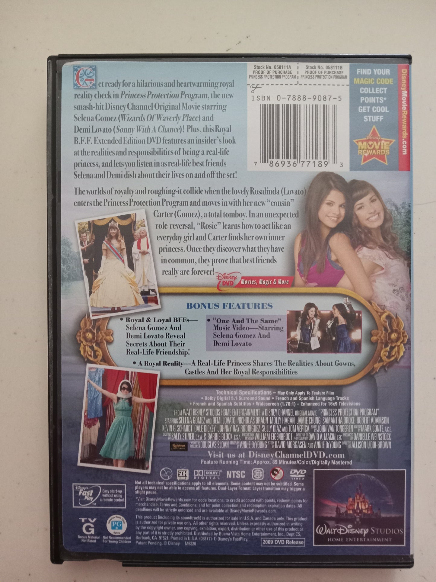 Princess Protection Program, DVD Movie, Selena Gomez Widescreen, Royal B.F.F. Extended Ed. Rated PG-13, USED