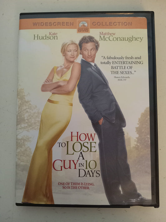 How To Lose A Guy In 10 Days, DVD Movie, Kate Hudson Widescreen, Rated PG-13, USED