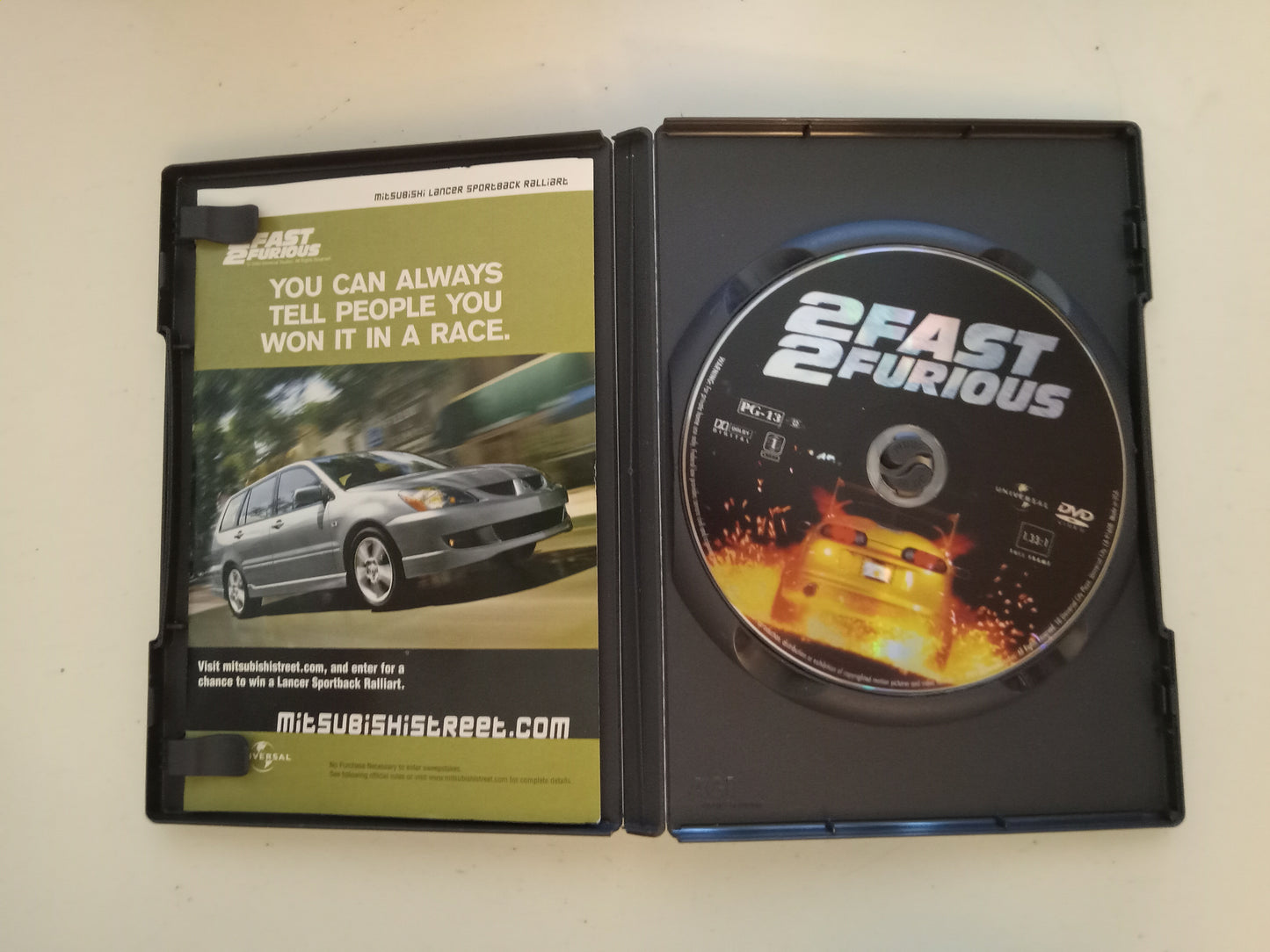 2 Fast 2 Furious, DVD Movie, Vin Diesel Fullscreen, Rated PG-13, USED