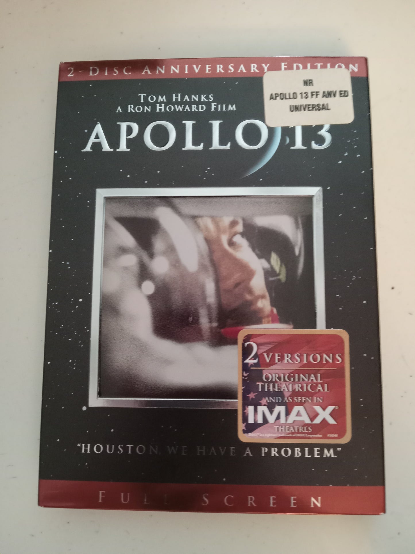 Apollo 13, DVD Movie, Tom Hanks Fullscreen, 2 Disc Anniversary Ed. Rated PG, USED