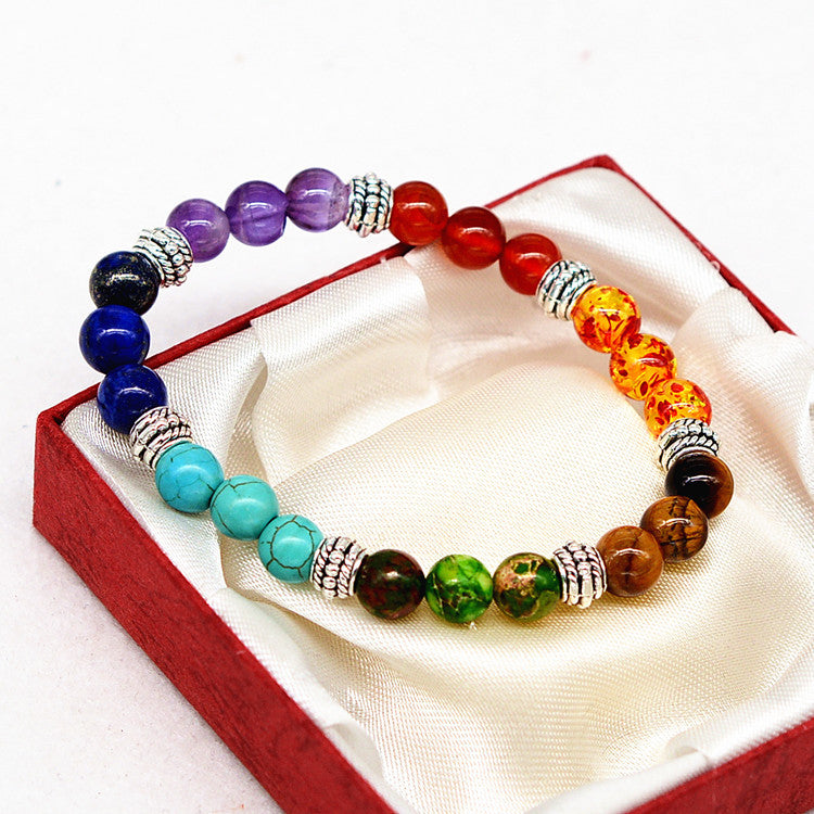 Align Yourself 7 Chakra Healing Crystals Bracelet NEW