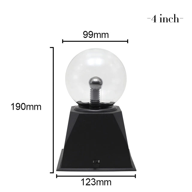 Magic Crystal Plasma Lightning Ball Touch Lamp Globe Currents Enchantment Novelty NEW