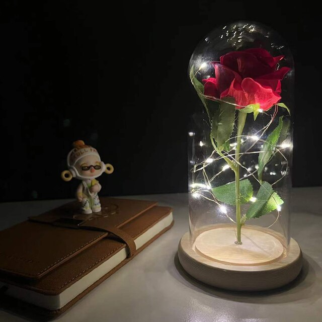 Valentines Day LED Light Rose Decoration Purple Red Blue White AMB