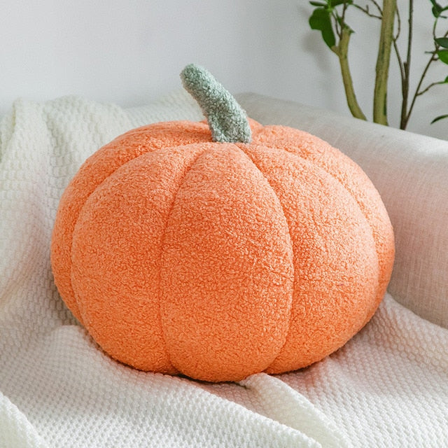 Stuffed Pumpkin Pillow Toy Halloween & Autumn Fall Harvest Decor NEW