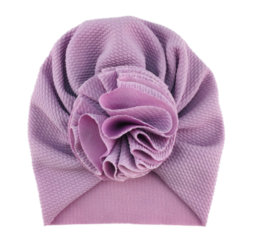 Baby Turban with Flower Adorable Soft Comfortable Headgear Beanie NEW