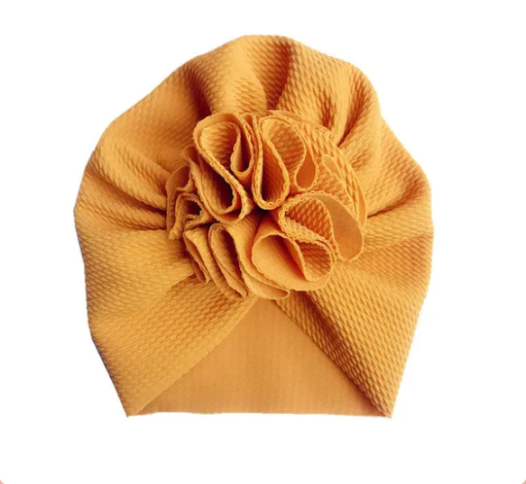 Baby Turban with Flower Adorable Soft Comfortable Headgear Beanie NEW