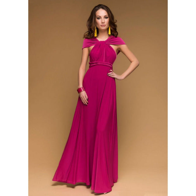 Long Wrap Formal Dress Bridesmaid Elegant Beautiful Show Stopping Many Colors To Choose From NEW