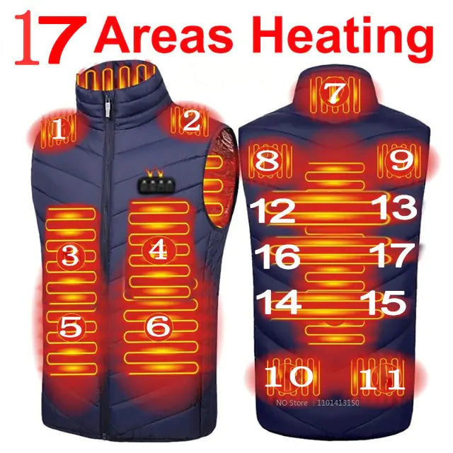 Camouflage Heated Vest Winter Sports Construction Outdoor Wear