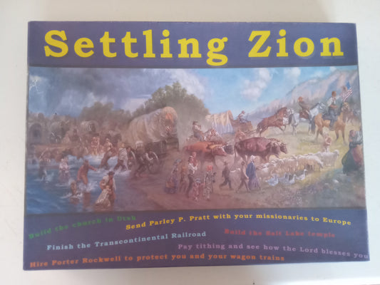 Settling Of Zion Game, Building the Kingdom LDS Christian Religious Board Game, Rare  AMB, LIKE NEW!