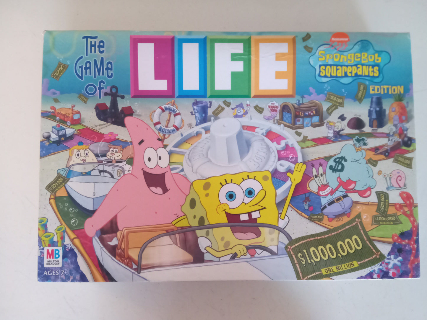 The Game Of Life, Sponge Bob Squarepants, Family Fun Board Game, AMB, USED