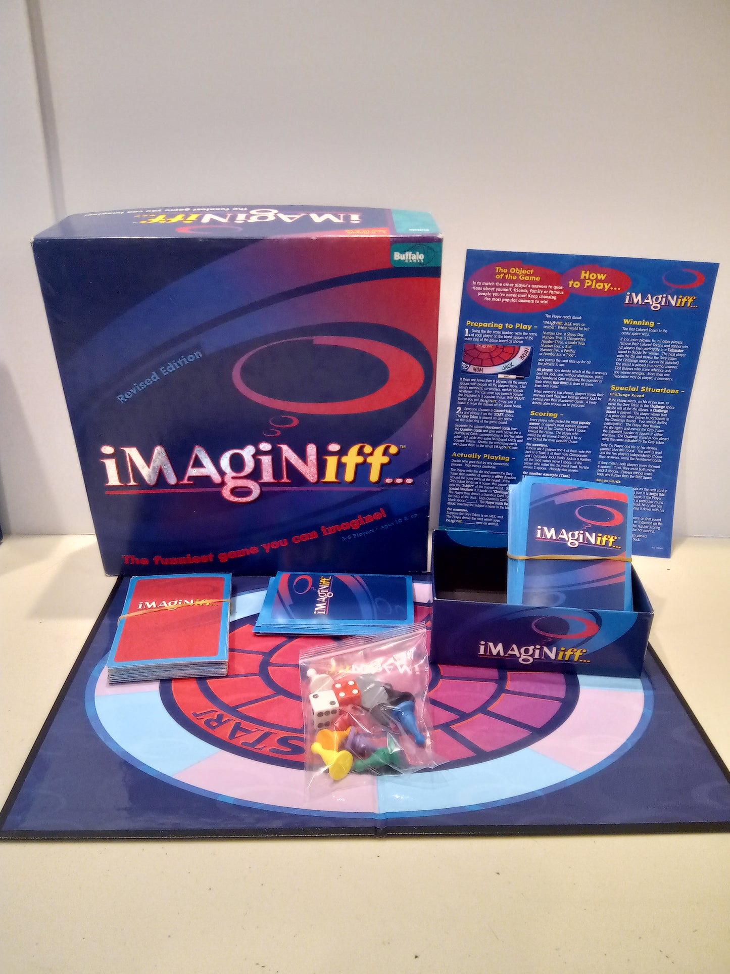 Imaginiff Imagine IF Family Fun Board Game, Revised Ed. & Original, AMB, USED