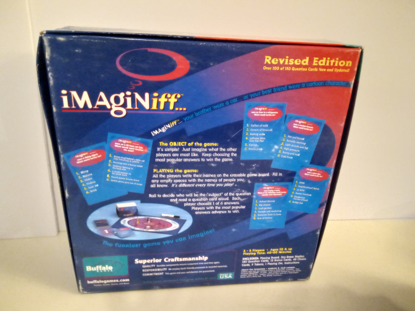 Imaginiff Imagine IF Family Fun Board Game, Revised Ed. & Original, AMB, USED