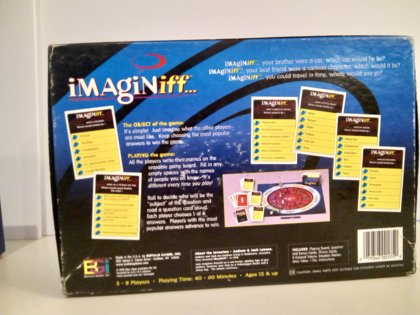 Imaginiff Imagine IF Family Fun Board Game, Revised Ed. & Original, AMB, USED