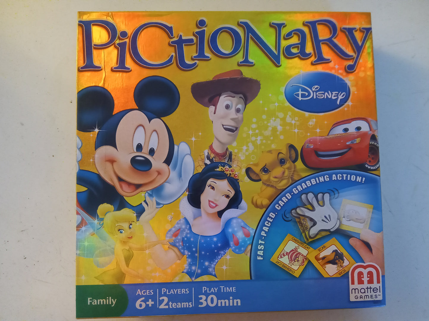 Mattel Disney Pictionary Game Party Interactive Games, AMB, USED