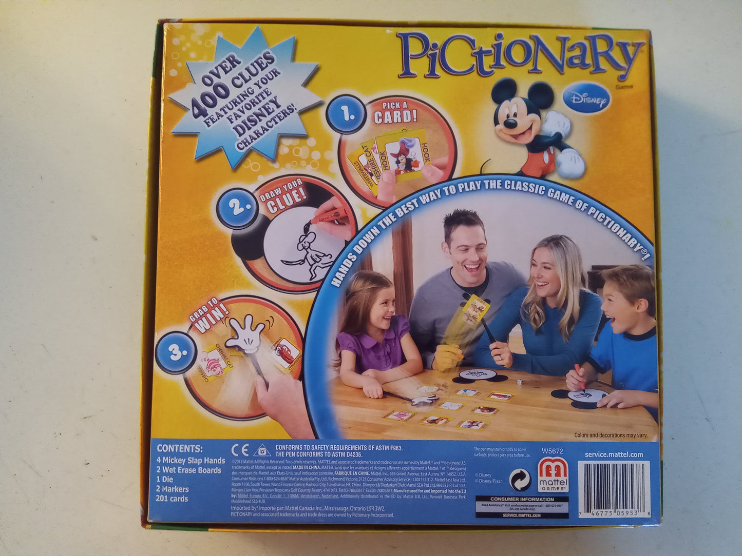 Mattel Disney Pictionary Game Party Interactive Games, AMB, USED