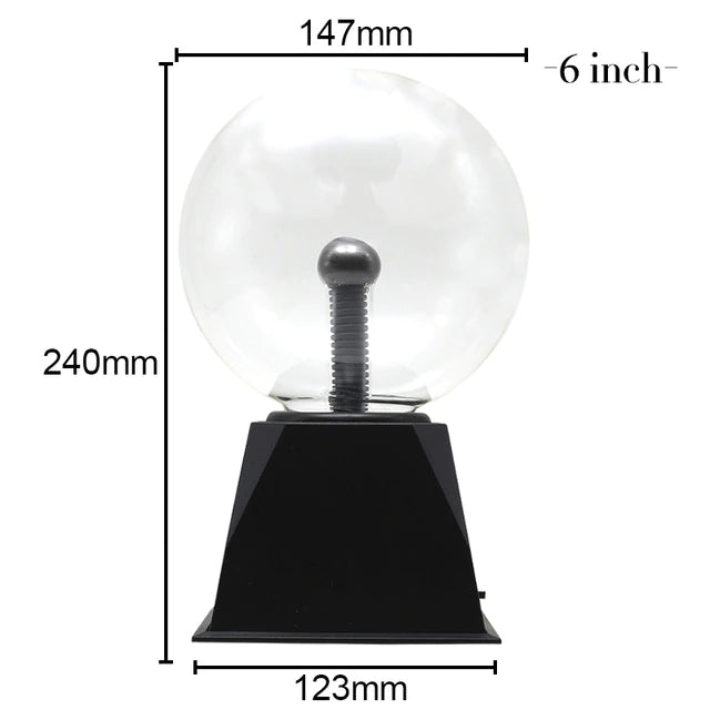 Magic Crystal Plasma Lightning Ball Touch Lamp Globe Currents Enchantment Novelty NEW