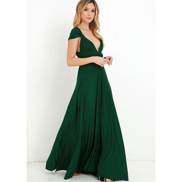 Long Wrap Formal Dress Bridesmaid Elegant Beautiful Show Stopping Many Colors To Choose From NEW