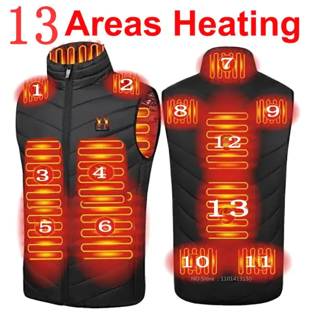 Camouflage Heated Vest Winter Sports Construction Outdoor Wear