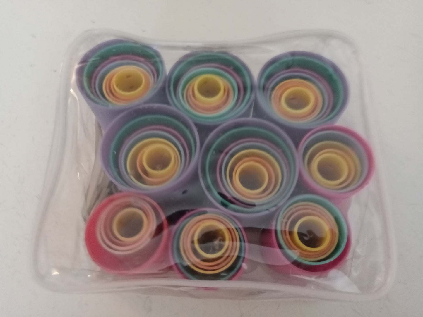 Classic Vintage Barrel Hair Rollers/Curlers Set Of 60 Nesting Plastic Salon Grade, USED