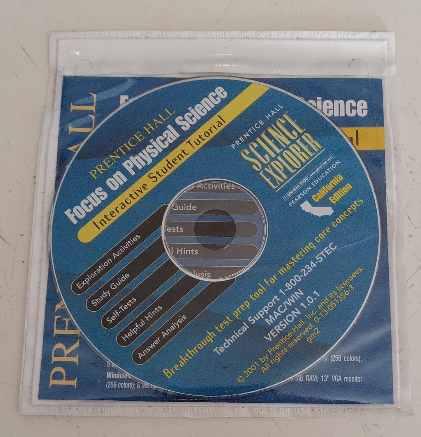 Prentice Hall Focus on Physical Science Explorer Interactive Student Tutorial Test Prep CDRom, UNUSED